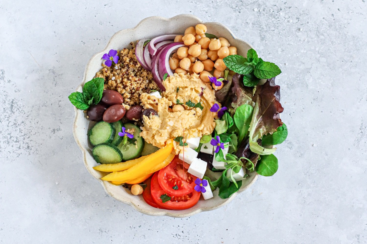 Mediterranean Buddha Bowl Florette Salad Make it unFloretteable