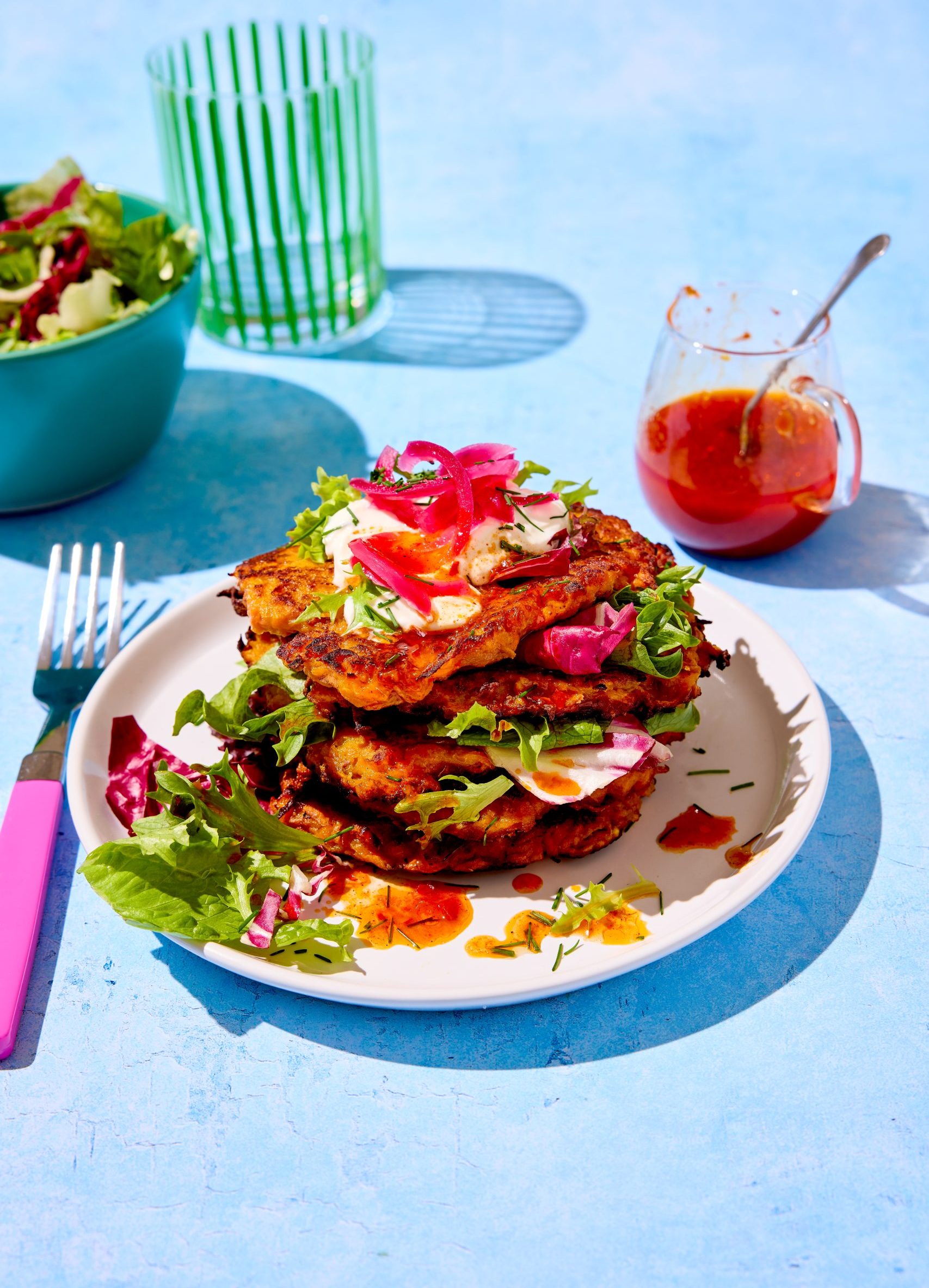 Vegan Sweet Potato Latkes | Florette Salad | Make it unFloretteable